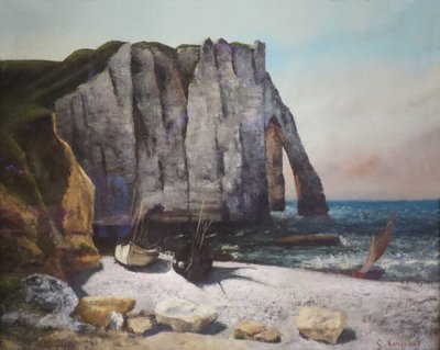 Cliff at Étretat by Gustave Courbet